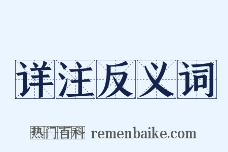 详注反义词是什么意思的图片